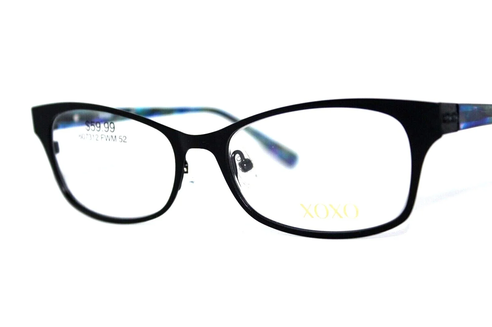 NEW XOXO BFF JET BLACK BLUE AUTHENTIC EYEGLASSES WOMEN 3
