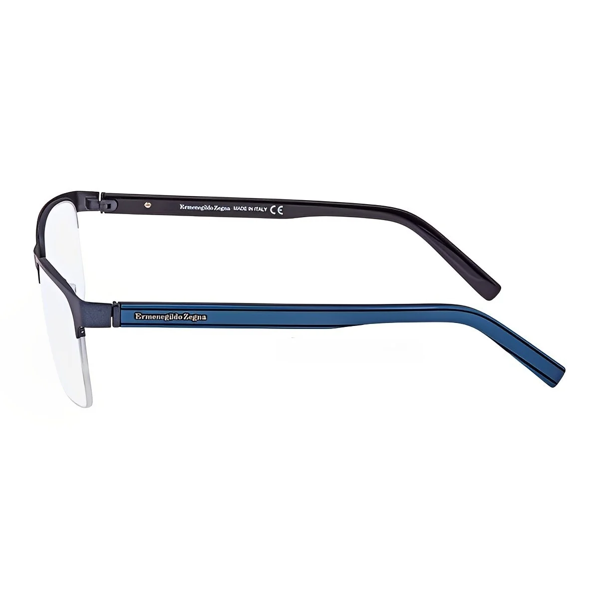 New Zegna Eyeglasses - EZ5023 092- Black with Blue temples (54-18-145) 4
