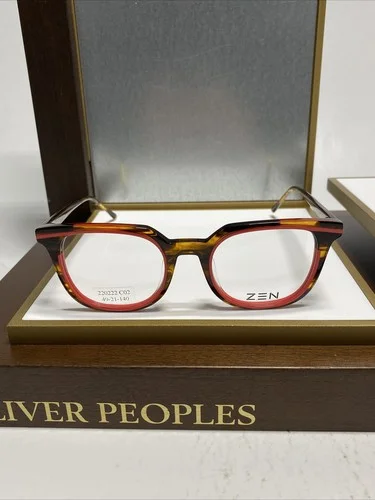 New Zen 220222 Roser C02 Brown/Red Eyeglasses 49-21-140mm Full Rim frames