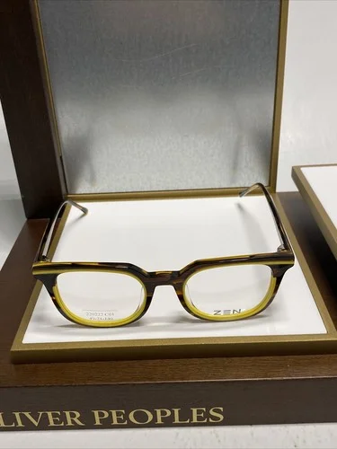New ZEN Eyeglasses 220222 Roser C01 Brown/yellow 49-21-140 Full Rim Frame 2