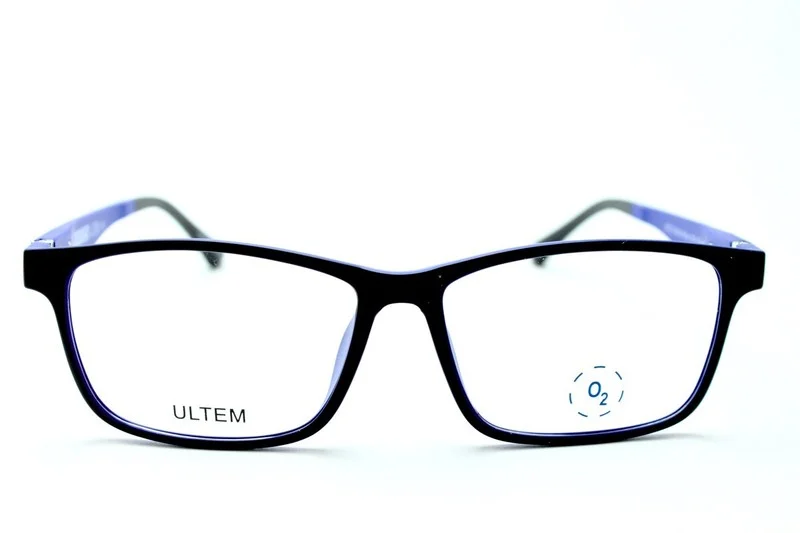 NEW ZIMCO OXYGEN O2 FLEXIBLE 6032 BLACK/BLUE EYEGLASSES SIZE: 55-15-145 3