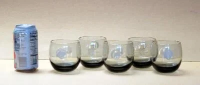 NFL Football Vintage Round Smokey Lowball Glasses Tumblers