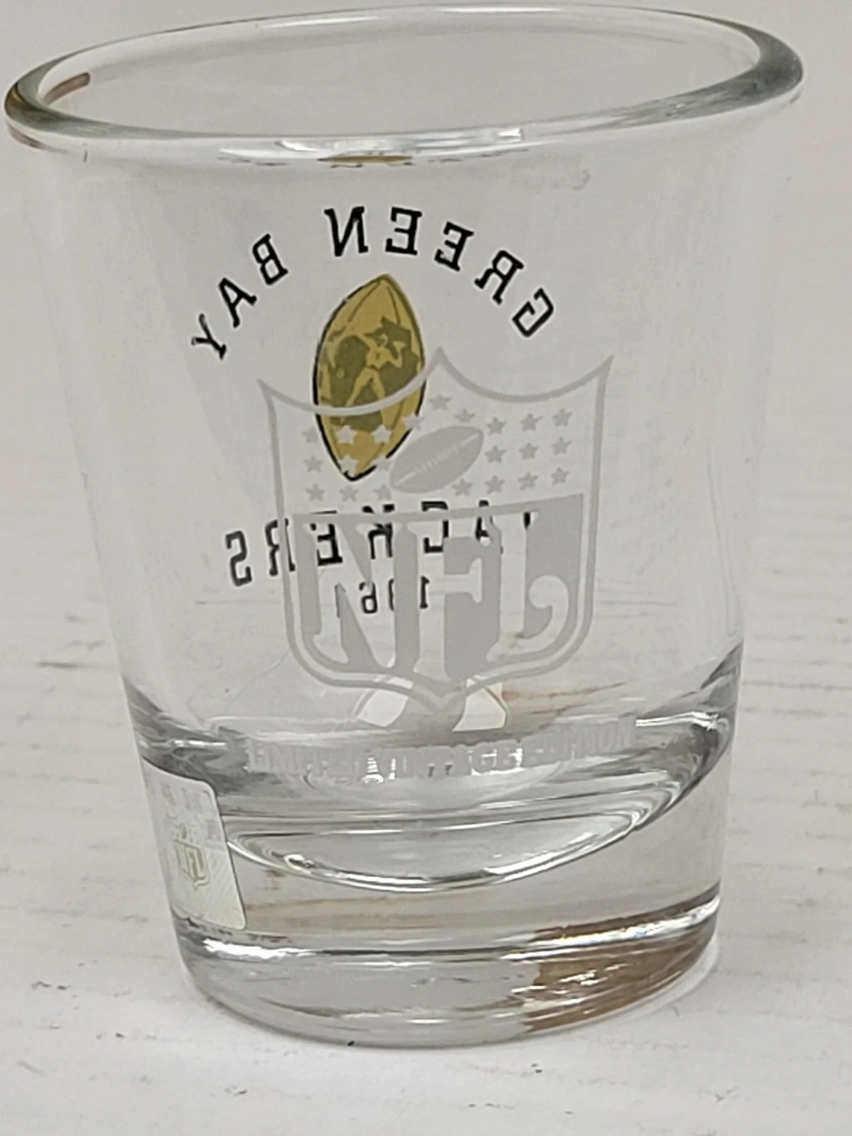 NFL Green Bay Packers Shot Glass, NEW (1961 Throwback Logo) 2