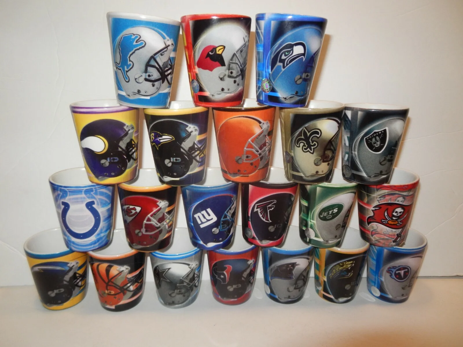 NFL SHOT GLASSES TYPE 2