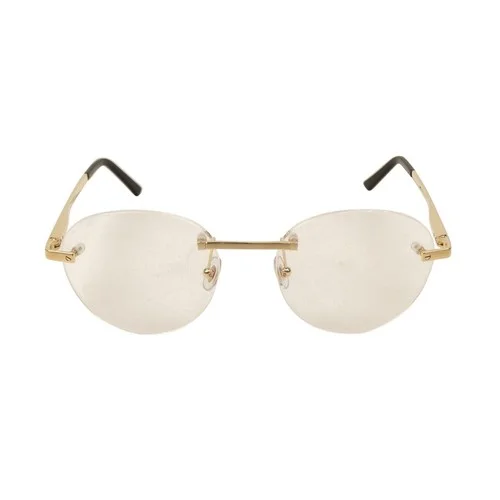 NIB CARTIER Gold CT0109O-001 Round Rimless Eyeglasses Size OS 3
