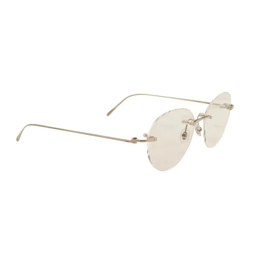 NIB CARTIER Silver Rimless Round Eyeglasses Size OS