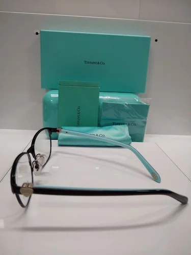 NIB Tiffany & Co. 1072 6007 Black Metal Silver Heart Logo Eyeglasses 51mm 4