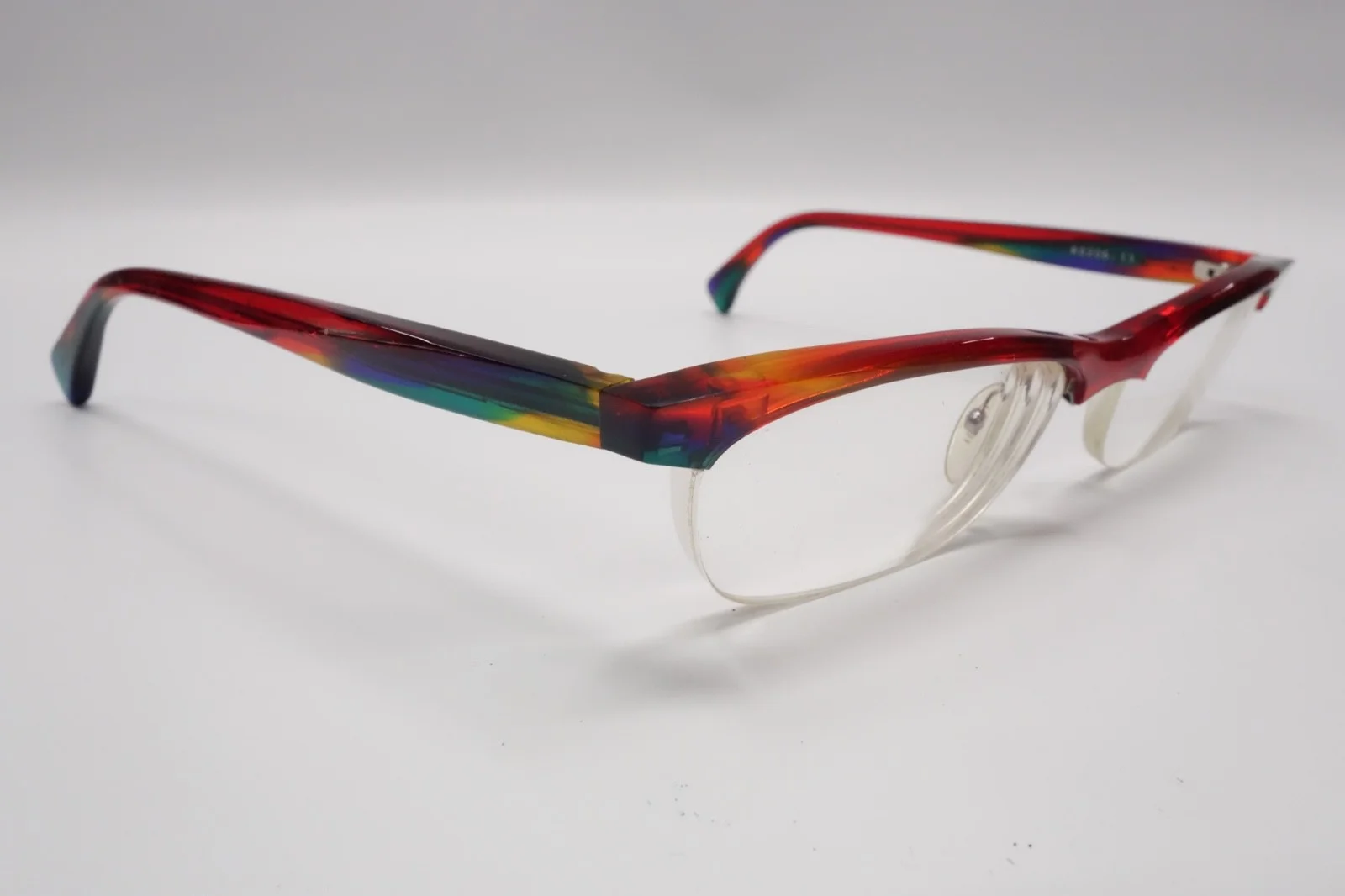 Nice ALAIN MIKLI A0206 Eyeglasses FRAMES 11 Red Rainbow Colors Cat Eye 9189