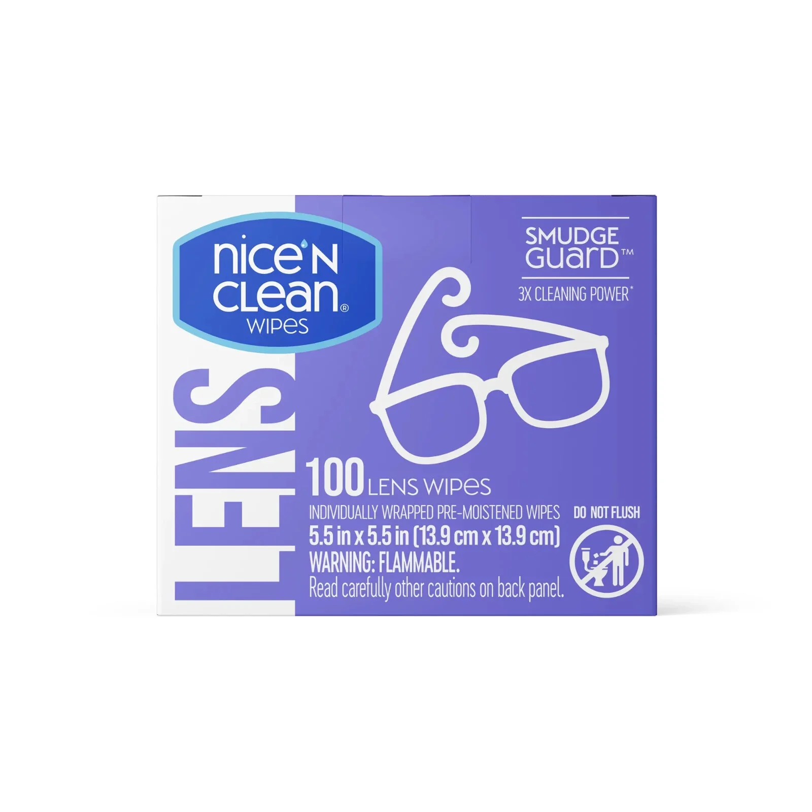 Nice N CLEAN SmudgeGuard Eyeglass Cleaner, Lens Wipes (50) free Shipping