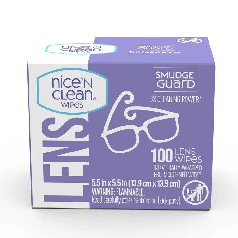 Nice N CLEAN SmudgeGuard Eyeglass Cleaner, Lens Wipes (50) free Shipping 2