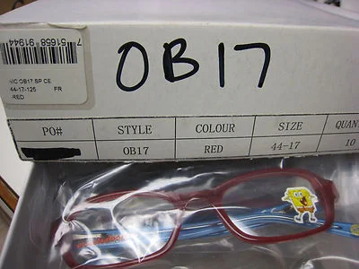 NICKELODEON NIC SPONGE BOB 0B17 RED 44-17-125 Eyeglass Frames New 4