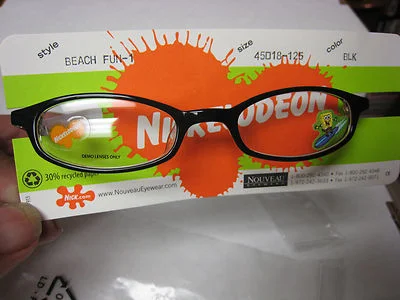NICKELODEON NIC SPONGE BOB BEACH FUN BLACK 45-18-125 Eyeglass Frames New