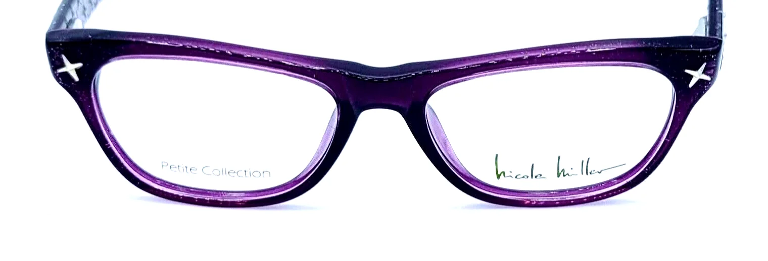 NICOLE MILLER - FRONT C02 48/15/130 - PURPLE - NEW Authentic EYEGLASSES 2