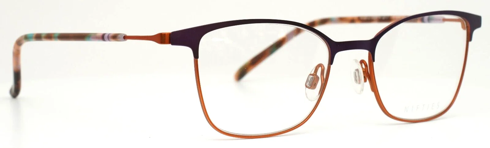 NIFTIES NI8512 3021 Lilac Womens Semi Cat Eye Full Rim Eyeglasses 47-17-135 B:36 3
