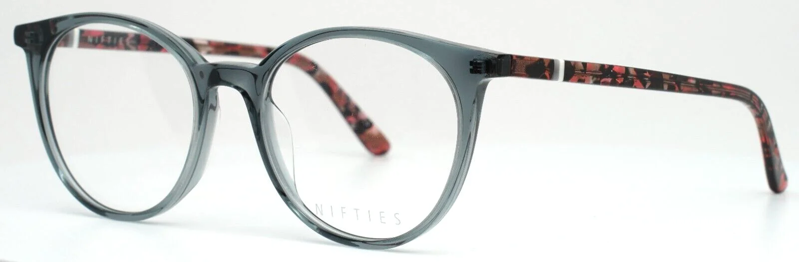 NIFTIES NI9458 6515 Gray Womens Round Full Rim Eyeglasses 48-16-135 B:41
