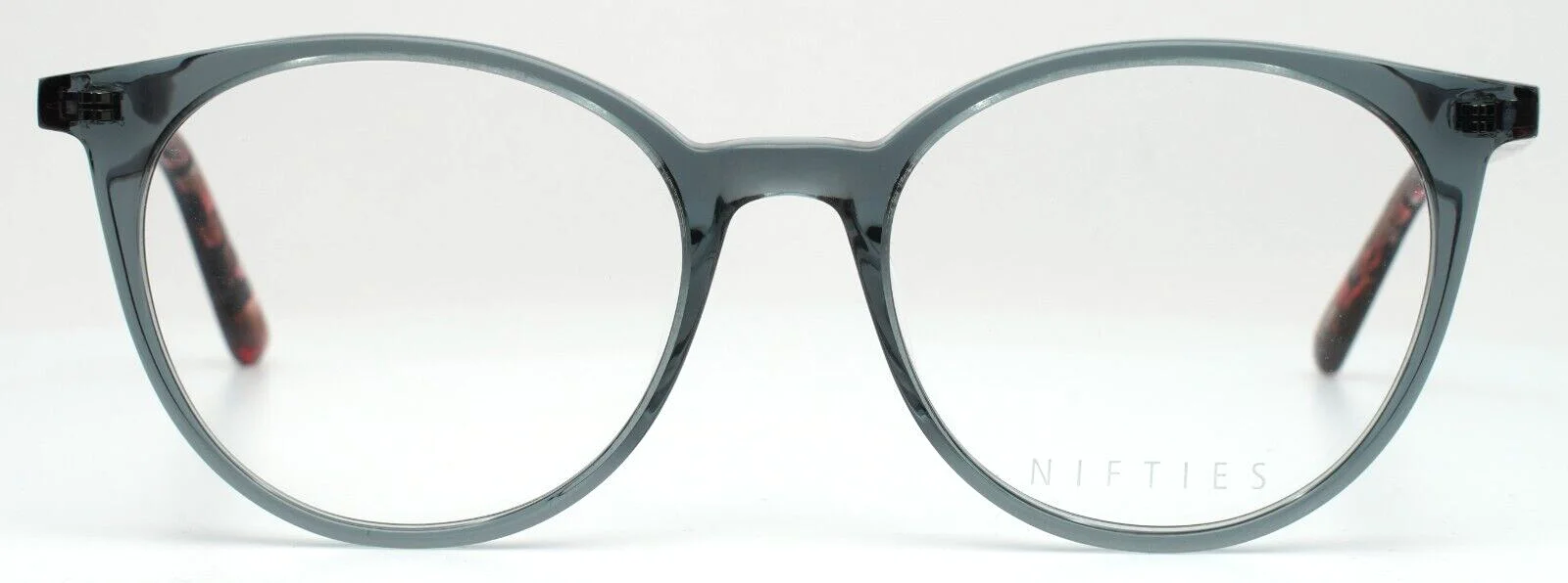 NIFTIES NI9458 6515 Gray Womens Round Full Rim Eyeglasses 48-16-135 B:41 2