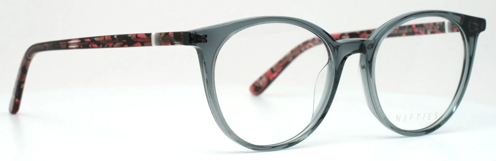NIFTIES NI9458 6515 Gray Womens Round Full Rim Eyeglasses 48-16-135 B:41 3
