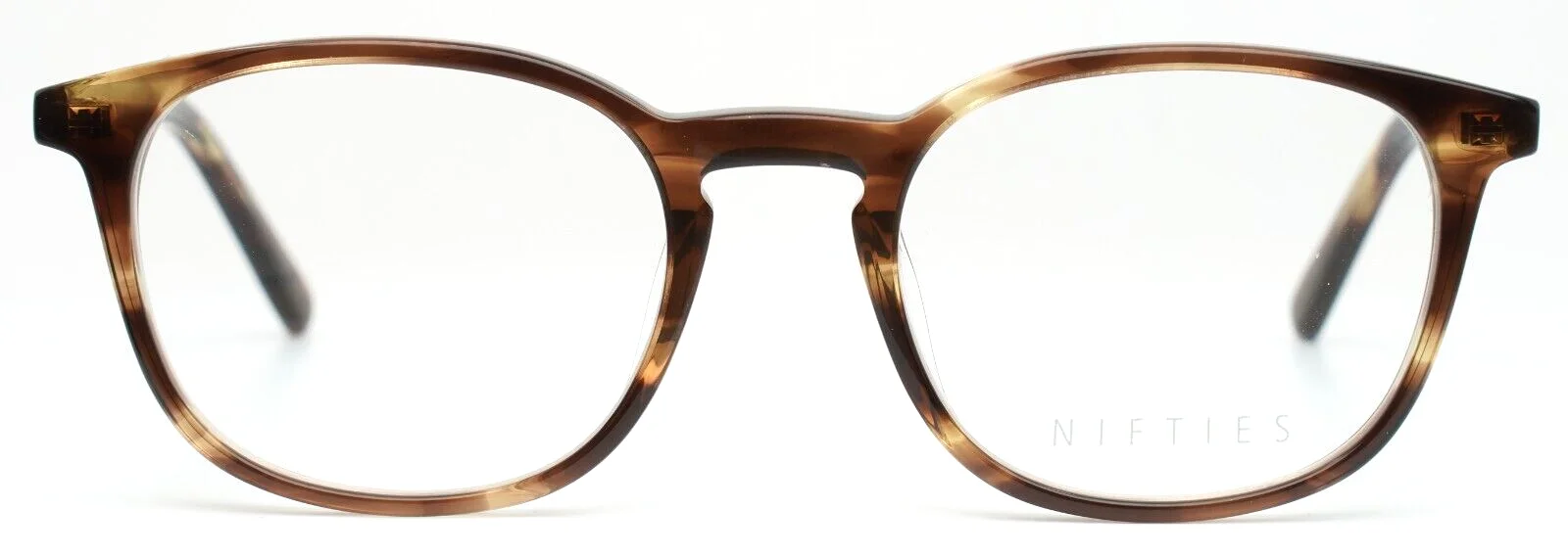NIFTIES NI9463 5425 Brown Womens Round Full Rim Eyeglasses 48-18-135 B:38 2