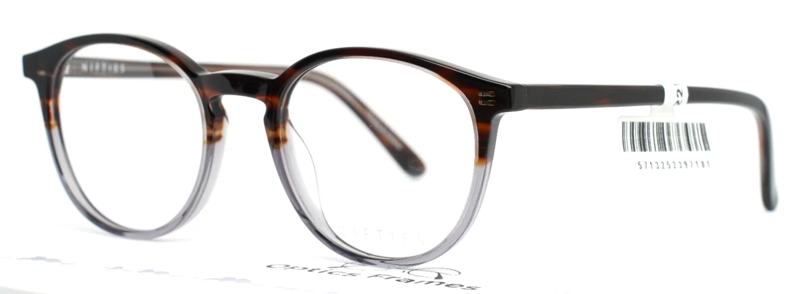 NIFTIES NI9503 5444 Tortoise Gradient Unisex Round Eyeglasses 47-19-140 B:41