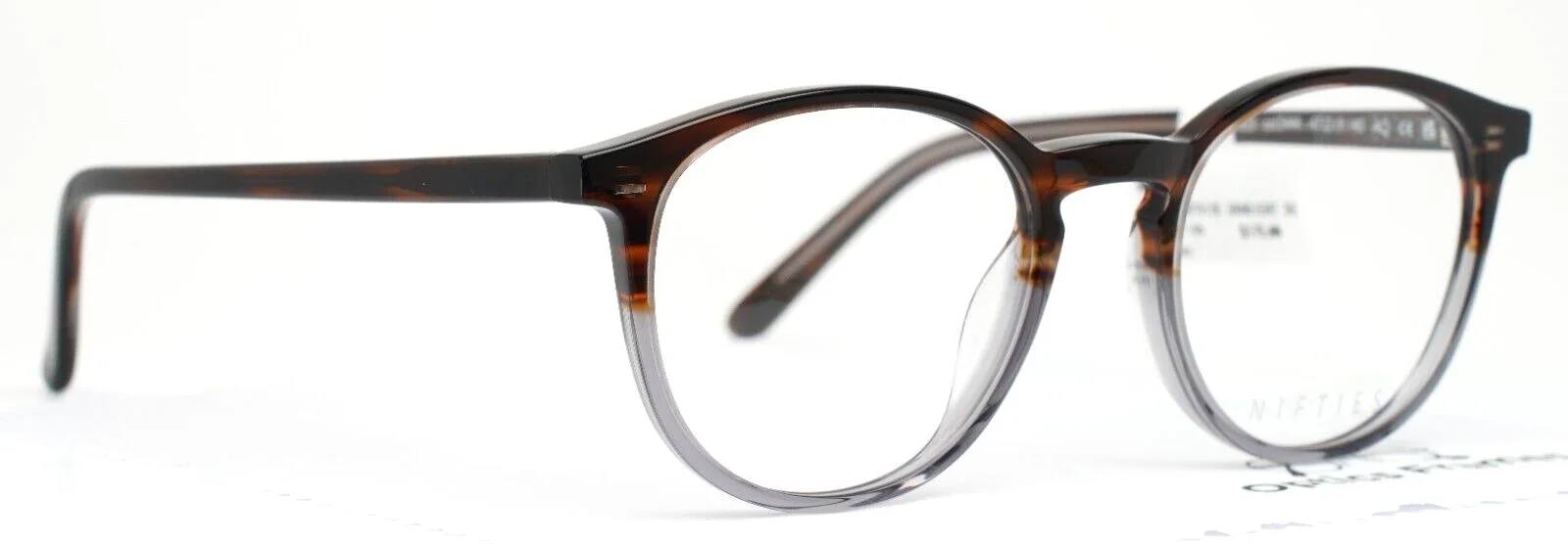 NIFTIES NI9503 5444 Tortoise Gradient Unisex Round Eyeglasses 47-19-140 B:41 3