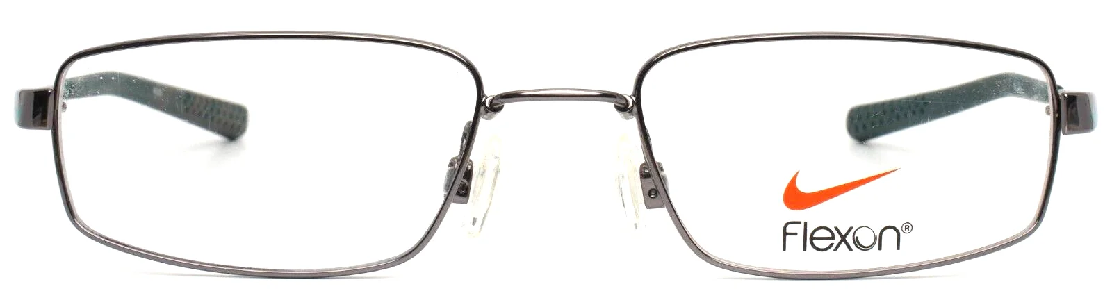 NIKE 4632 033 Gunmetal Tropical Teal Boys Kids Rectangle Eyeglasses 47-17-130 2