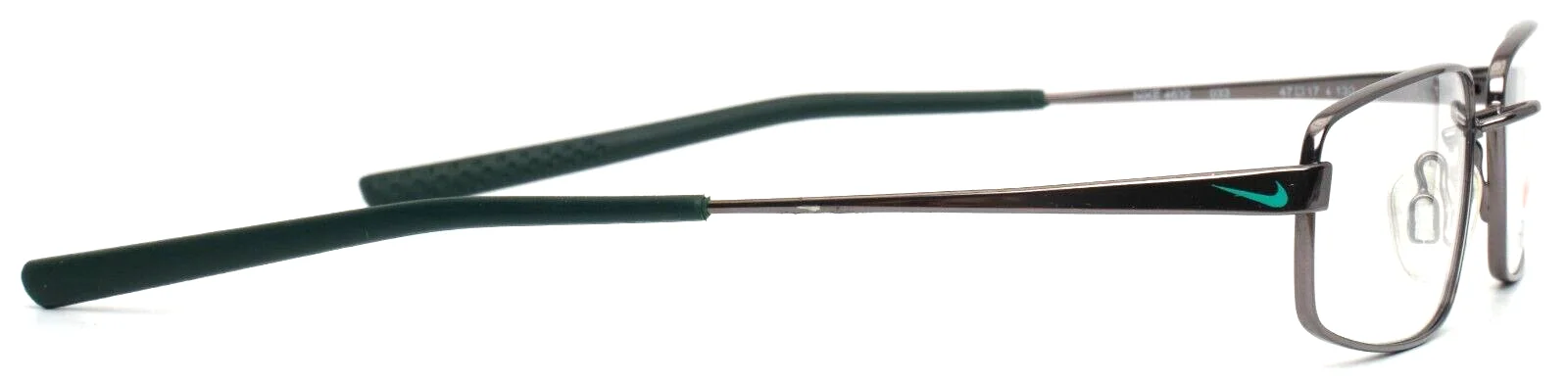 NIKE 4632 033 Gunmetal Tropical Teal Boys Kids Rectangle Eyeglasses 47-17-130 4