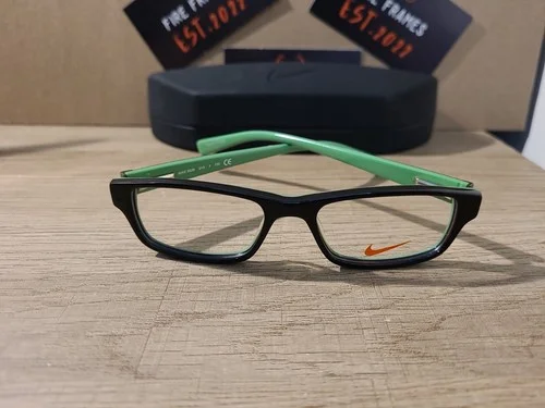 Nike 5528 015 black and green Kids Eyeglasses Frames Nike Glasses 45-15-130 RARE 2