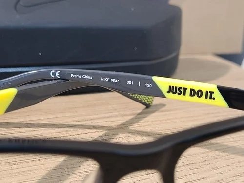 Nike 5537 001 Kids Black Volt Boys/Girls Eyeglasses Full Rim Frames 47-16-130 3