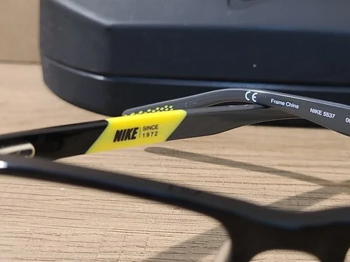 Nike 5537 001 Kids Black Volt Boys/Girls Eyeglasses Full Rim Frames 47-16-130 4