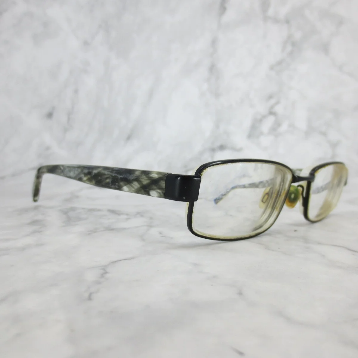 Nike 5571 020 Eyeglasses Full Rim Black Green Rectangular Frames 48-15-130 2