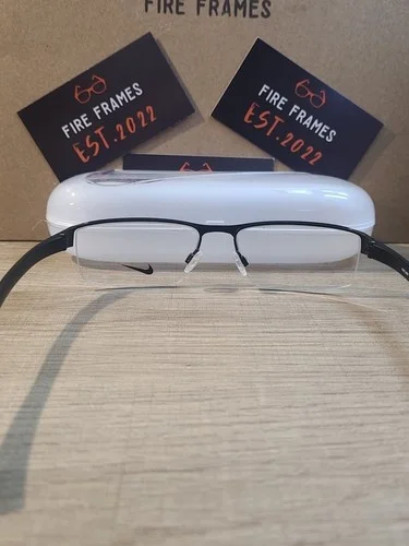 NIKE 8097 001 Eyeglasses Satin Black Frames 55-17-140 2
