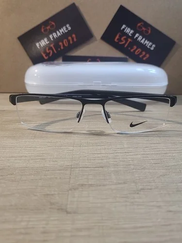 NIKE 8097 001 Eyeglasses Satin Black Frames 55-17-140 3