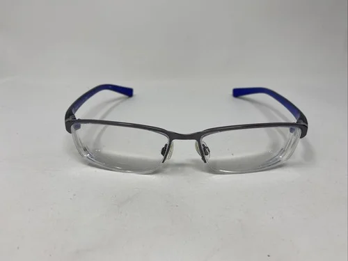 NIKE 8098 078 GUNMETAL BLACK BLUE 56/16-140 HALF RIMLESS EYEGLASSES O03