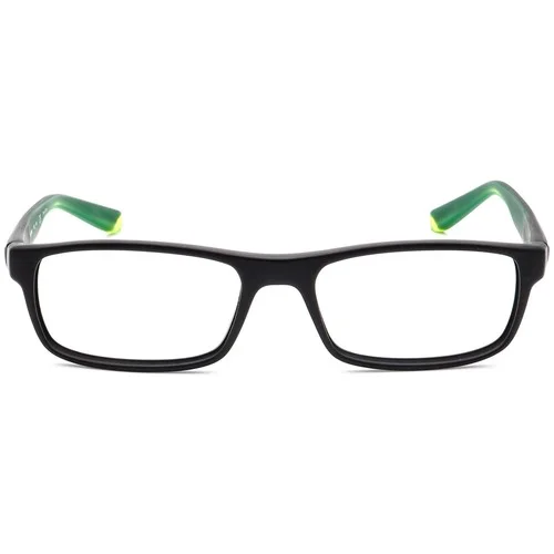 Nike Eyeglasses 7090 010 Live Free Black & Green Rectangular Frame 53[]17 140 2