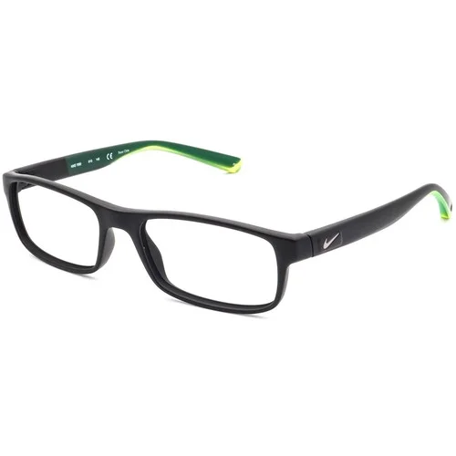 Nike Eyeglasses 7090 010 Live Free Black & Green Rectangular Frame 53[]17 140 3