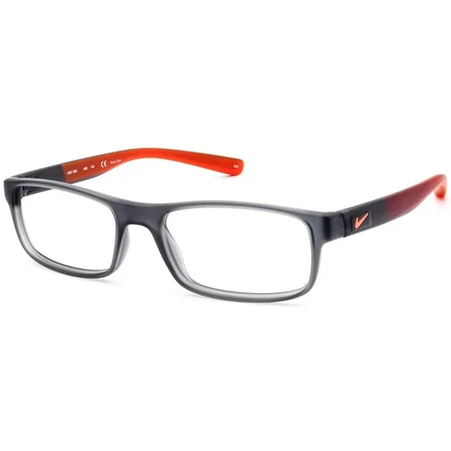 Nike Eyeglasses 7090 068 Matte Gray/Crystal Hyper Rectangular Frame 53[]17 140 3