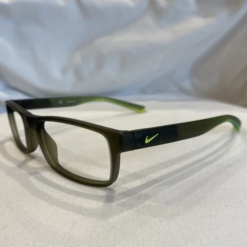Nike Eyeglasses 7090 320 Olive Green Gradient Rectangular Frame 53[]17 140 2