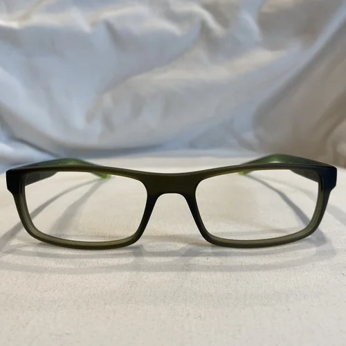 Nike Eyeglasses 7090 320 Olive Green Gradient Rectangular Frame 53[]17 140 3