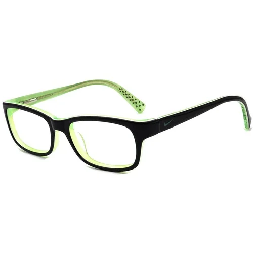 NIKE Eyeglasses Frames 5513 001 Black on Neon Green 3