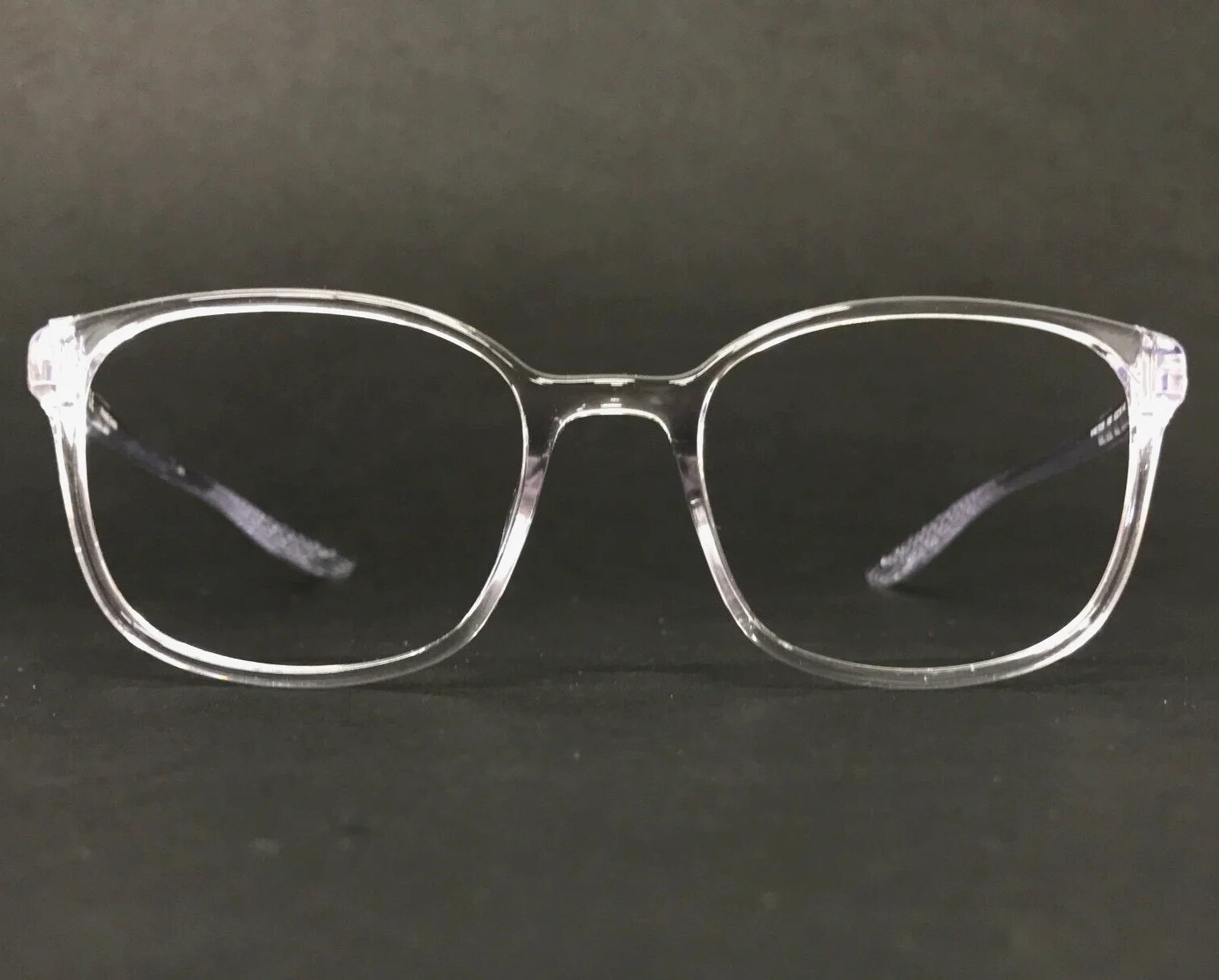 Nike Eyeglasses Frames 7026 900 Crystal Clear Square Full Rim 52-18-140 2
