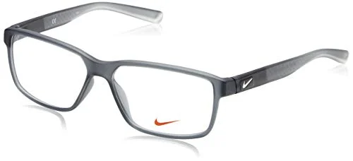 Nike Eyeglasses Frames 7092 068 Matte Smoke Grey Rectangular Full Rim 55-14-140