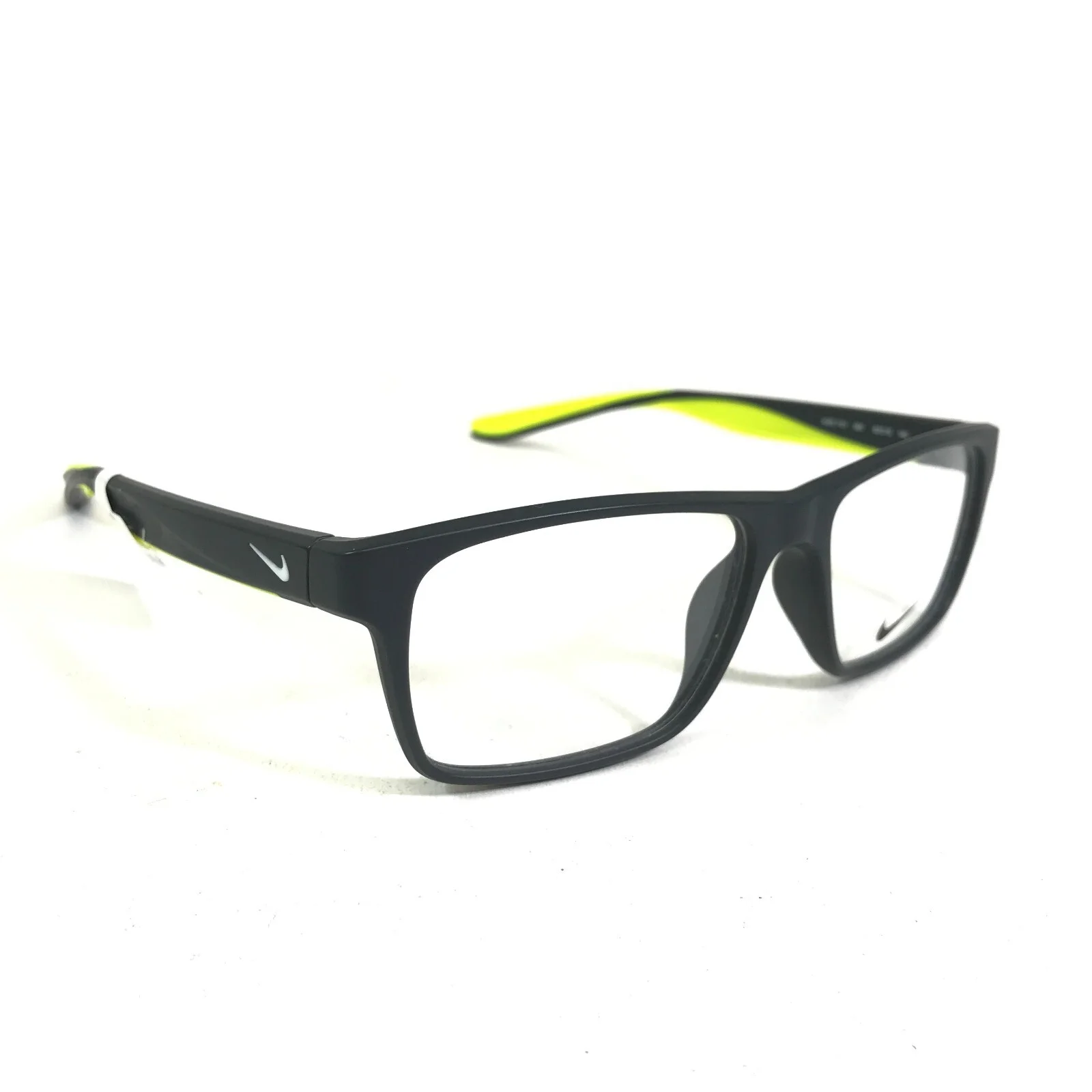 Nike Eyeglasses Frames 7101 060 Matte Black Neon Yellow Square 53-15-140 3