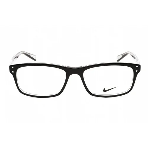 Nike Eyeglasses Frames 7242 001 Black Clear Rectangular Full Rim 53-16-140 2