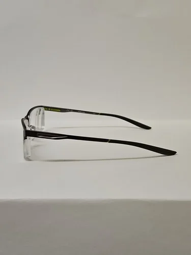 Nike Eyeglasses Frames 8045 076 Gunmetal Gray Green Half Rim 57-17-140 3