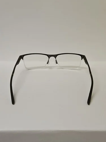 Nike Eyeglasses Frames 8045 076 Gunmetal Gray Green Half Rim 57-17-140 4