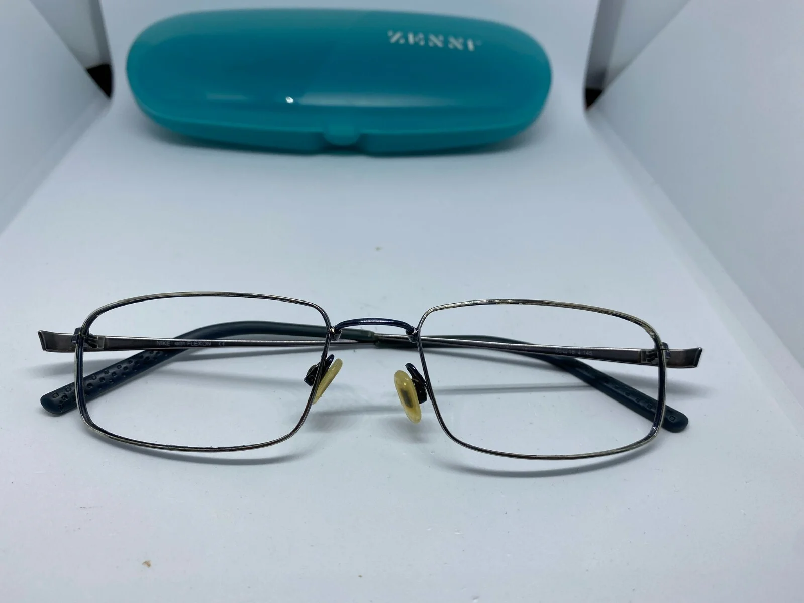 Nike Flexon Eyeglasses Frames 4192 Semi Rimless Metallic Unisex 2