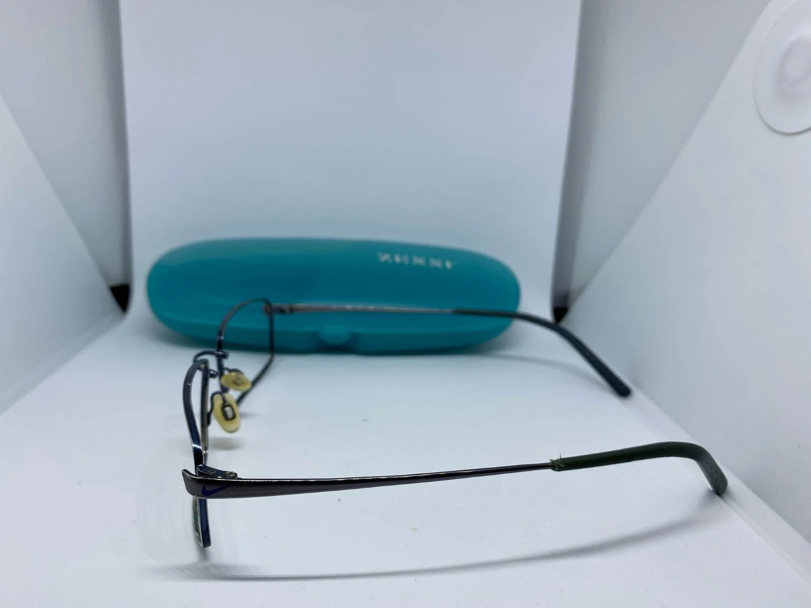 Nike Flexon Eyeglasses Frames 4192 Semi Rimless Metallic Unisex 4