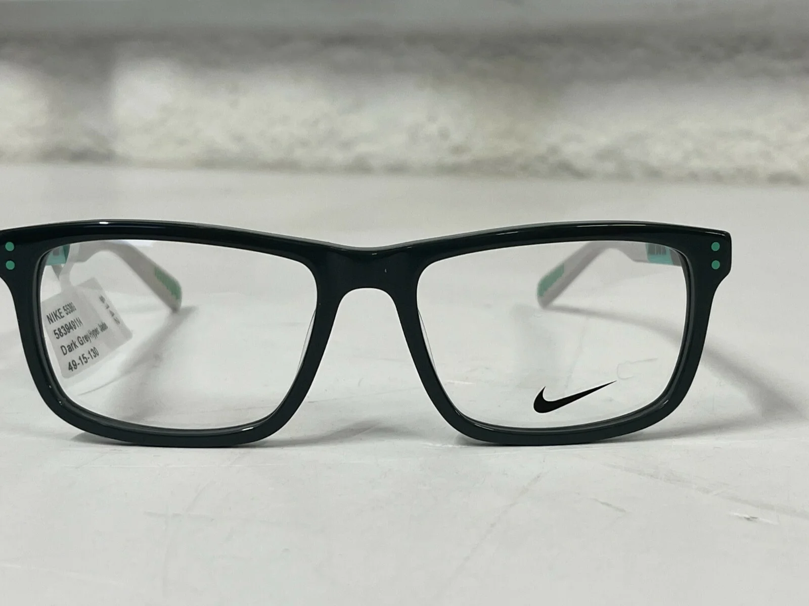 Nike Jr 5538 Dark Grey/Hyper Jade Optical Eyeglass Frames 49-15-130 Kids Youth 2