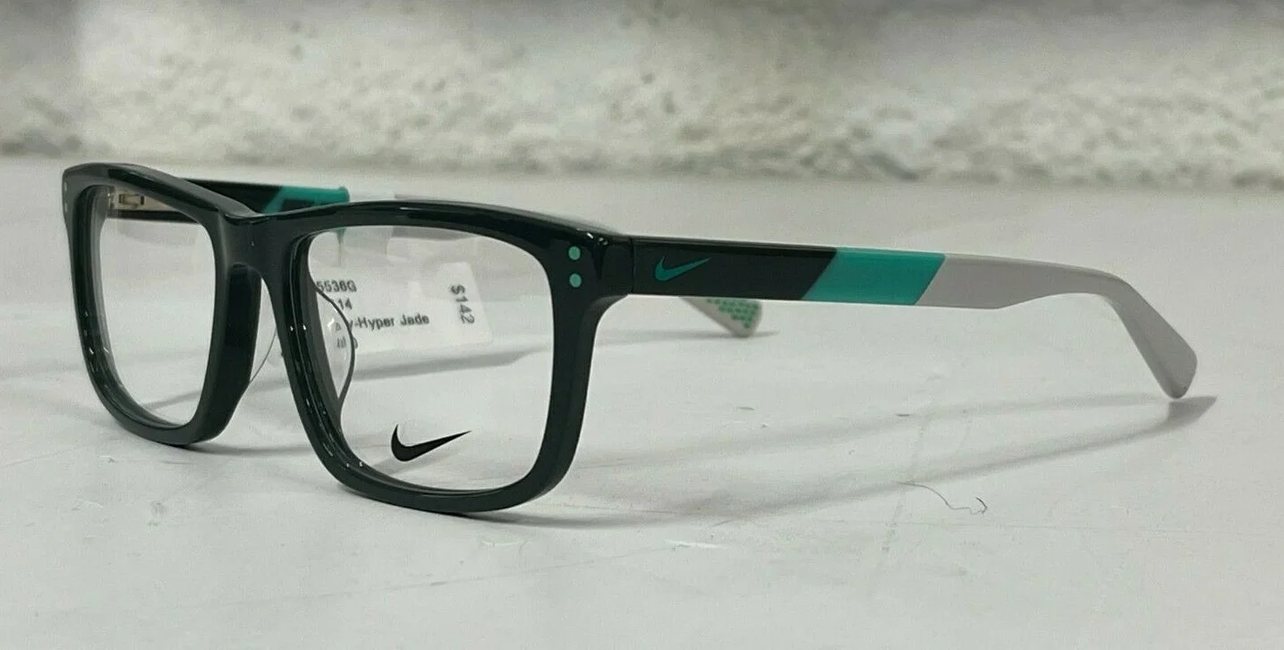 Nike Jr 5538 Dark Grey/Hyper Jade Optical Eyeglass Frames 49-15-130 Kids Youth 4