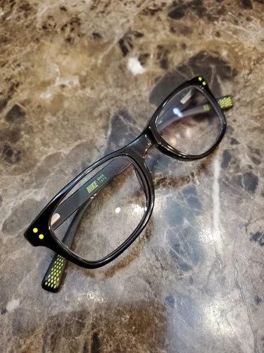 Nike Kids 5538 010 130 Black & Volt Eyeglasses FRAMES ONLY